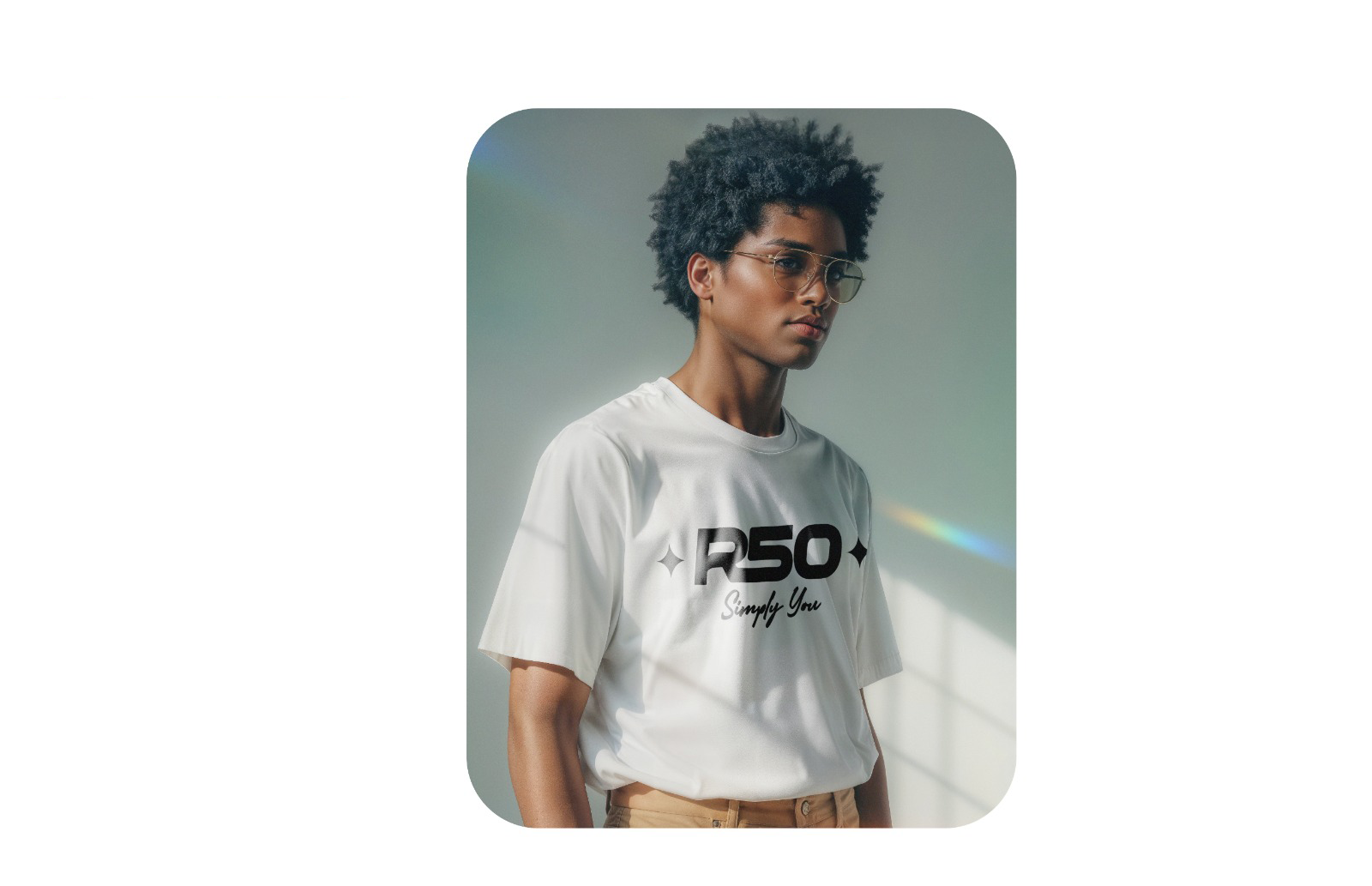 White Tee with R50 Graphic